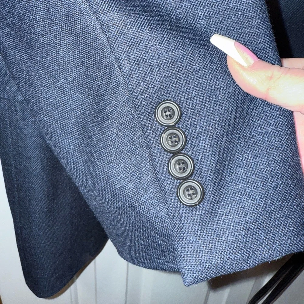 Hickey Freeman Ltd. Luxury Silk Blend Blazer Jacket Slate Blue | Union Made 42R